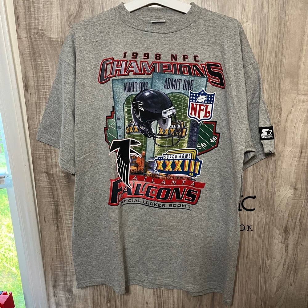 Vintage 90s 1998 Starter Atlanta Falcons Championship Super Bowl xxxiii